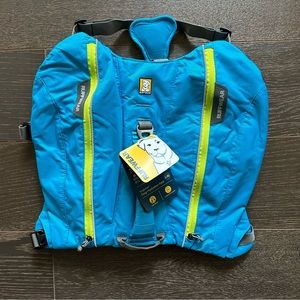 NWT Ruffwear Singletrak Dog Pack, Hiking Backpack with Hydration Bladders, Blue